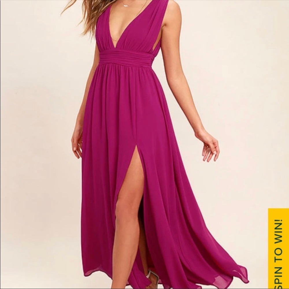 Lulu’s Magenta Maxi Dress
